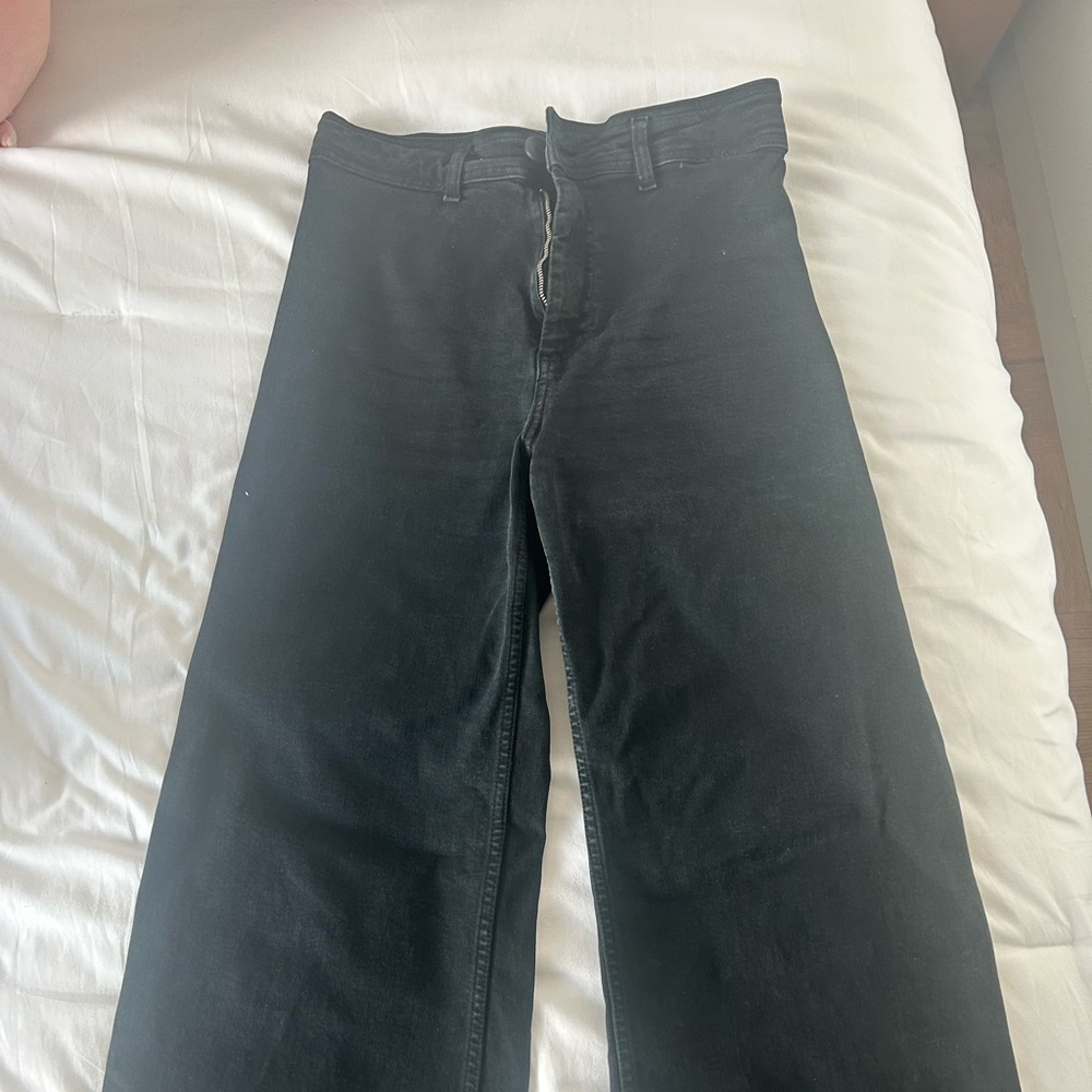 Zara marine pants black 04